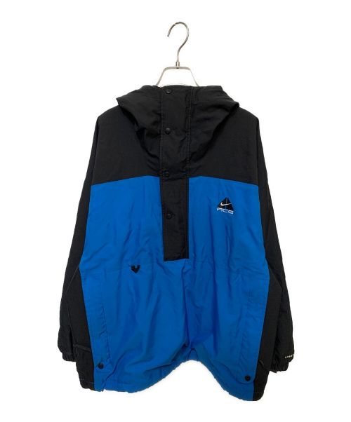 NIKE ACG（ナイキエージーシー）NIKE ACG (ナイキエージーシー) アノラックパーカー ブルー×ブラック サイズ:Mの古着・服飾アイテム