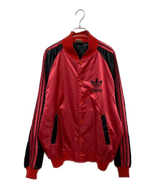 adidas（アディダス）adidas (アディダス) 古着スタジャン レッド×ブラック サイズ:Lの古着・服飾アイテム