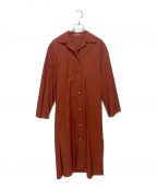 AURALEEオーラリー）の古着「SELVEDGE WEATHER CLOTH LONGSHIRT DRESS」｜オレンジ