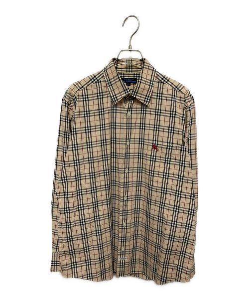 BURBERRY BLUE LABEL（バーバリーブルーレーベル）BURBERRY BLUE LABEL (バーバリーブルーレーベル) チェックシャツ モカ サイズ:Mの古着・服飾アイテム