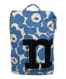 marimekko（マリメッコ）の古着「リュック」｜ブルー×アイボリー