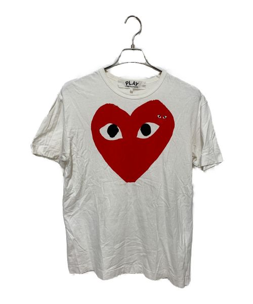 COMME des GARCONS（コムデギャルソン）COMME des GARCONS (コムデギャルソン) Tシャツ ホワイト×レッド サイズ:Lの古着・服飾アイテム