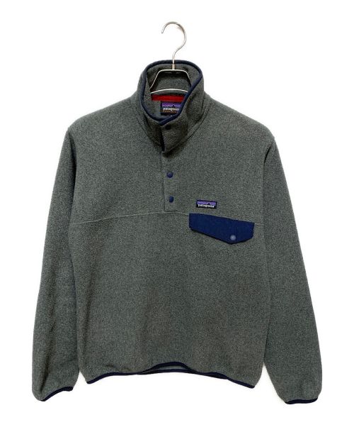 Patagonia（パタゴニア）Patagonia (パタゴニア) シンチラスナップTプルオーバー グレー×ネイビー サイズ:XSの古着・服飾アイテム