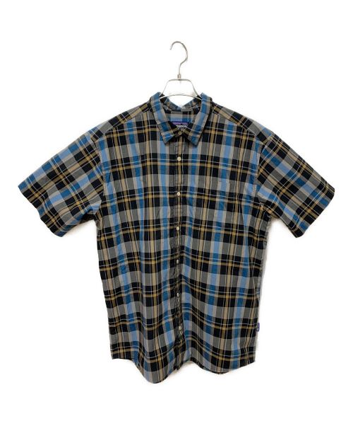 Patagonia（パタゴニア）Patagonia (パタゴニア) M's Fezzman Shirt ブラック×ブルー サイズ:Lの古着・服飾アイテム