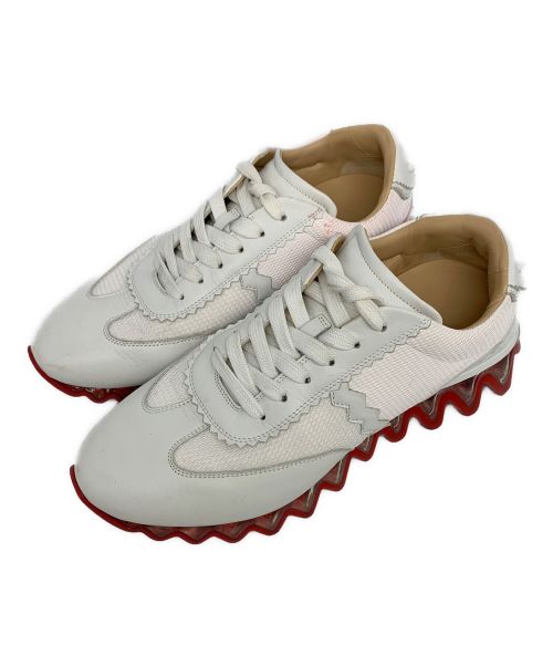 Christian Louboutin（クリスチャン・ルブタン）Christian Louboutin (クリスチャン・ルブタン) Loubishark　スニーカー ホワイト×レッド サイズ:42の古着・服飾アイテム