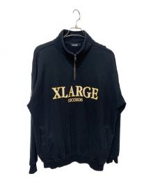 X-LARGE（エクストララージ）の古着「ハーフジップスウェット」｜ブラック