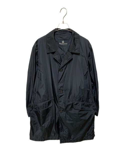 Aquascutum（アクアスキュータム）Aquascutum (アクアスキュータム) ナイロンステンカラーコート ネイビー サイズ:38の古着・服飾アイテム