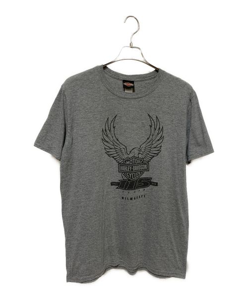 HARLEY-DAVIDSON（ハーレーダビッドソン）HARLEY-DAVIDSON (ハーレーダビッドソン) 古着半袖Tシャツ グレー サイズ:Lの古着・服飾アイテム