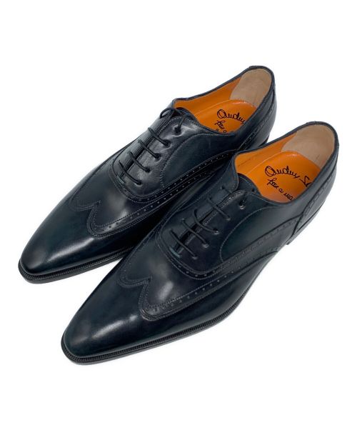 Santoni（サントーニ）Santoni (サントーニ) レザーブローグシューズ ブラック サイズ:6の古着・服飾アイテム