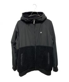 DC SHOE（ディーシーシュ）の古着「Boa Fleece Sherpa Hoodie JKT 」｜ブラック