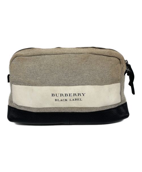 BURBERRY BLACK LABEL（バーバリーブラックレーベル）BURBERRY BLACK LABEL (バーバリーブラックレーベル) ウエストバッグ ブラック×グレーの古着・服飾アイテム