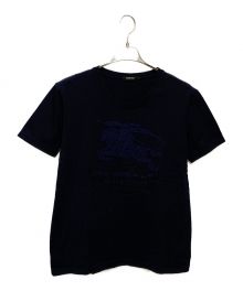 BURBERRY BLACK LABEL（バーバリーブラックレーベル）の古着「プリントTシャツ」｜ネイビー