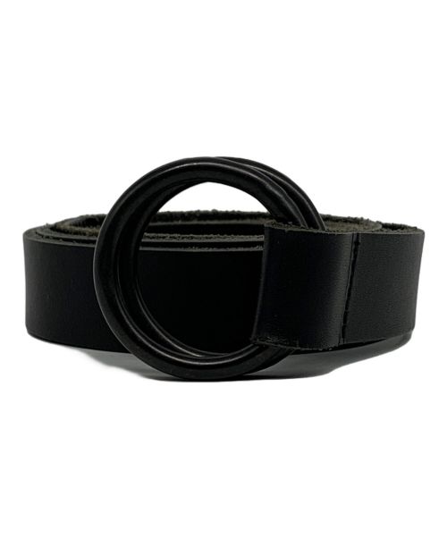 s'yte（サイト）s'yte (サイト) COW LEATHER25MM LONG RING BELT ブラックの古着・服飾アイテム