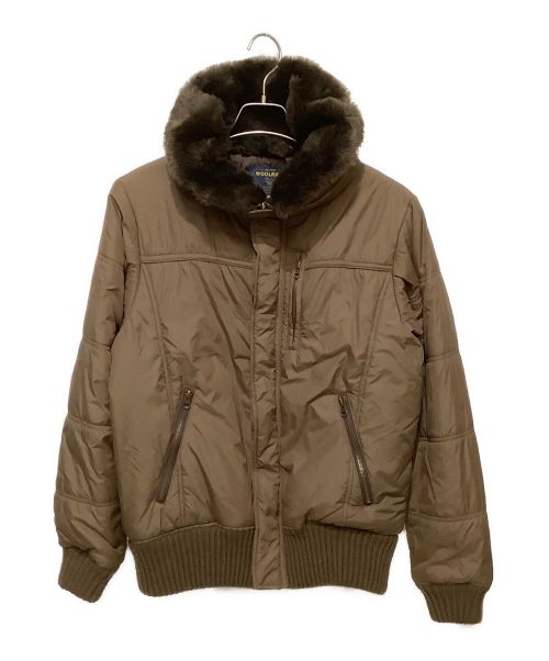 WOOLRICH（ウールリッチ）WOOLRICH (ウールリッチ) 襟ボア中綿ジャケット ブラウン サイズ:Lの古着・服飾アイテム