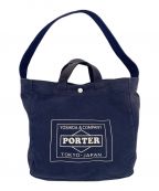 PORTERポーター）の古着「LOWERCASE　PORTER」｜ネイビー