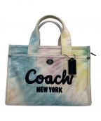 COACHコーチ）の古着「レインボー タイ ダイ プリントトートバッグ」｜マルチカラー