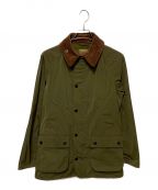 BARBOUR SOUTH SHIELDSバブアーサウスシールド）の古着「衿コーデュロイナイロンジャケット」｜オリーブ