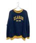 X-LARGE（エクストララージ）の古着「RIB LINE CREWNECK SWEAT」｜ネイビー×イエロー