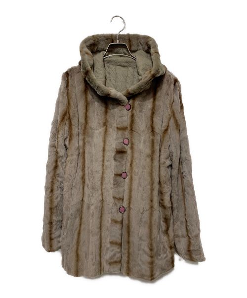 KB FUR（ケービファー）KB FUR (ケービファー) リバーシブルファーコート グレー サイズ:11-13の古着・服飾アイテム