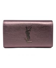 Yves Saint Laurent（イヴサンローラン）の古着「ラージフラップウォレット」｜ピンク