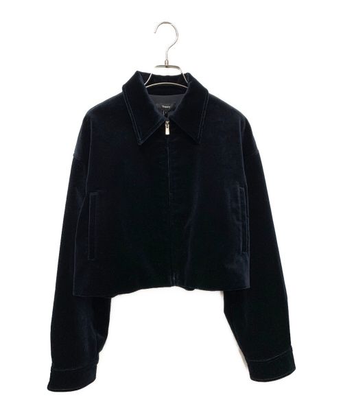 theory（セオリー）theory (セオリー) Stretch Velvet 3 Aline Zip JKT ネイビー サイズ:S 未使用品の古着・服飾アイテム