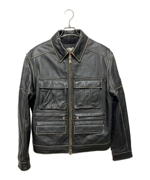 HARLEY-DAVIDSON（ハーレーダビッドソン）HARLEY-DAVIDSON (ハーレーダビッドソン) レザージャケット ブラック サイズ:Mの古着・服飾アイテム