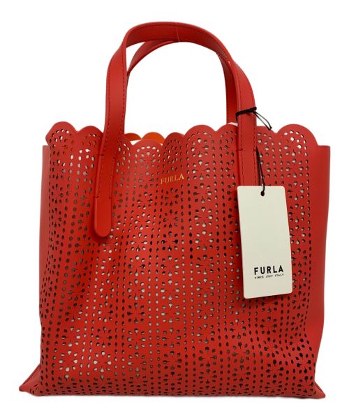 FURLA（フルラ）FURLA (フルラ) SALLY ハンドバッグ レッドの古着・服飾アイテム