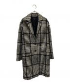 theory luxeセオリーリュクス）の古着「FABRIC GRAPHIC COAT」｜ブラック×ホワイト