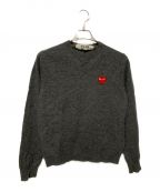 PLAY COMME des GARCONSプレイ コムデギャルソン）の古着「V-NECK PULLOVER」｜グレー