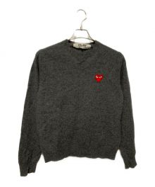 PLAY COMME des GARCONS（プレイ コムデギャルソン）の古着「V-NECK PULLOVER」｜グレー