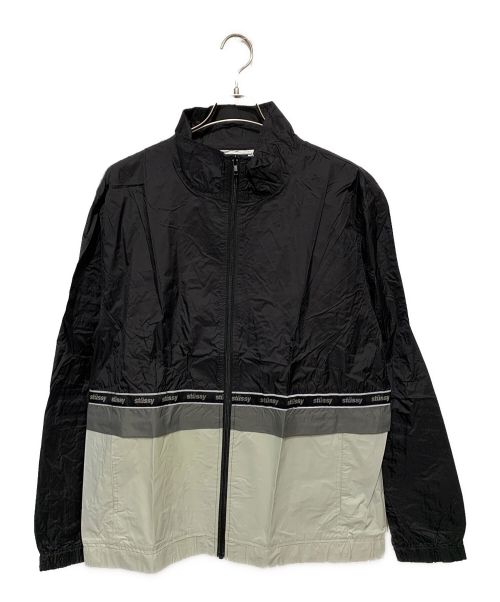 stussy（ステューシー）stussy (ステューシー) ナイロンジャケット ブラック×グレー サイズ:Lの古着・服飾アイテム