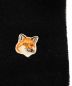 maison kitsune (メゾンキツネ) SMALL FOX マフラー ブラック：13000円