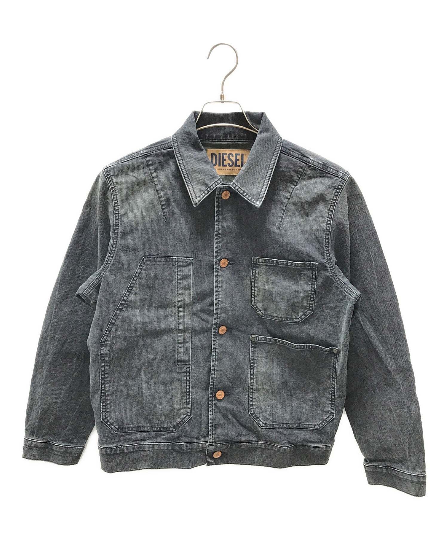 品質満点 ディーゼル DIESEL デニム ジャケット ブラック XXS 新品 tdh