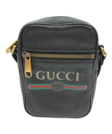 中古・古着通販】GUCCI (グッチ) ショルダーバッグ ブラック｜ブランド