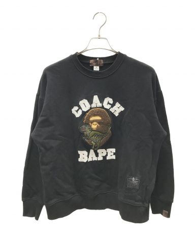 【中古・古着通販】BAPE x COACH (ベイプ×コーチ) クルーネック