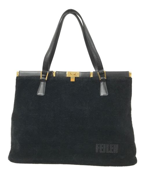 FEILER（フェイラー）FEILER (フェイラー) ハンドバッグ/トートバッグ ブラックの古着・服飾アイテム