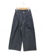 Graphpaperグラフペーパー）の古着「Selvage Denim Two Tuck Wide Pants」｜インディゴ