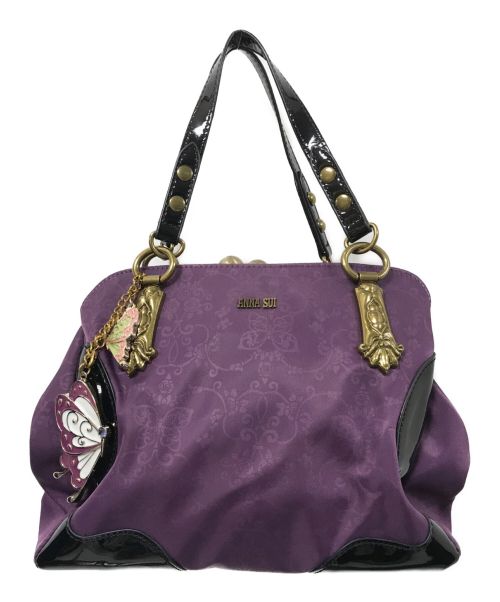 ANNA SUI（アナスイ）ANNA SUI (アナスイ) 鬼滅の刃 (キメツノヤイバ) がま口バッグ/ハンドバッグ/トートバッグ/ショルダーバッグ パープルの古着・服飾アイテム