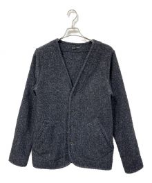 FRANK LEDER（フランクリーダー）の古着「NAVY NEP HERRINGBONE WOOL/ネップヘリンボーンウール カーディガン」｜ネイビー