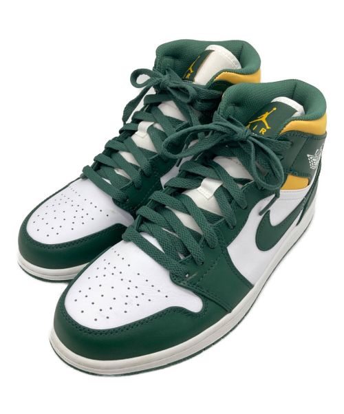 NIKE（ナイキ）NIKE (ナイキ) AIR JORDAN 1 MID SEATTLE SUPERSONICS/エアジョーダン1 ミッド グリーン×イエロー サイズ:US9の古着・服飾アイテム