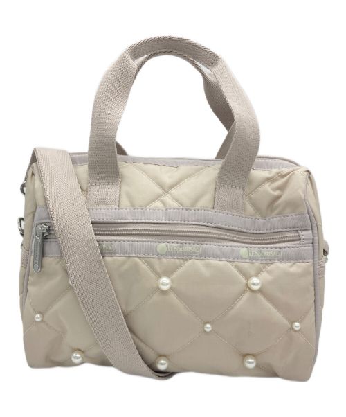 LeSportsac（レスポートサック）LeSportsac (レスポートサック) SM SATCHEL W PEARLSドリフトウッドパール/ショルダーバッグ/ハンドバッグ アイボリーの古着・服飾アイテム