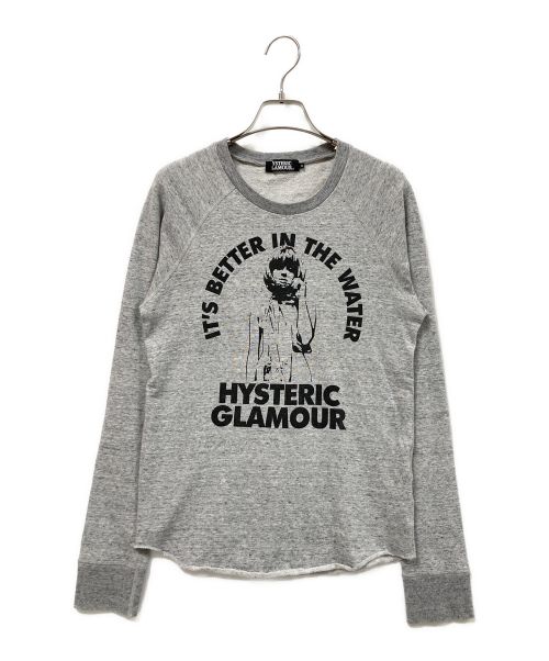 Hysteric Glamour（ヒステリックグラマー）Hysteric Glamour (ヒステリックグラマー) カットオフ ガールプリント カットソー グレー サイズ:Sの古着・服飾アイテム