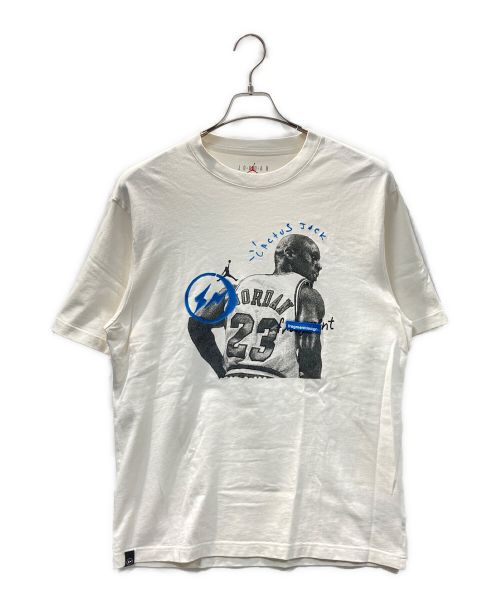 NIKE（ナイキ）NIKE (ナイキ) FRAGMENT DESIGN (フラグメントデザイン) Tシャツ/半袖カットソー アイボリー サイズ:Ｍの古着・服飾アイテム