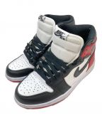 NIKEナイキ）の古着「ハイカットスニーカー/Air Jordan 1 Retro」｜ホワイト×レッド