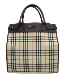 BURBERRY（バーバリー）の古着「2WAYバッグ/ハンドバッグ/トートバッグ/ショルダーバッグ」｜ベージュ×ブラウン