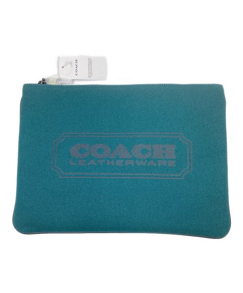 COACH（コーチ）COACH (コーチ) クラッチバッグ/セカンドバッグ/ポーチ グリーン 未使用品の古着・服飾アイテム