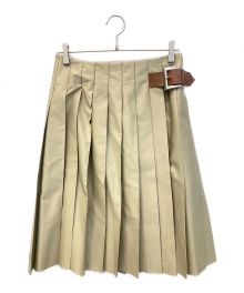 MADISON BLUE（マディソンブルー）の古着「PLEATED WRAP SKIRT CHINO/ラップスカート/プリーツスカート」｜ベージュ