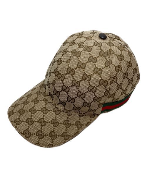 GUCCI（グッチ）GUCCI (グッチ) キャップ カーキ サイズ:58cmの古着・服飾アイテム