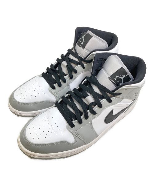 NIKE（ナイキ）NIKE (ナイキ) スニーカー/エアジョーダン1 ミッド/AIR JORDAN1 MID グレー×ホワイト サイズ:29の古着・服飾アイテム