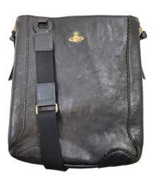 Vivienne Westwood elite（ヴィヴィアンウエストウッド エリート）の古着「サイドジップレザーショルダーバッグ」｜ブラック